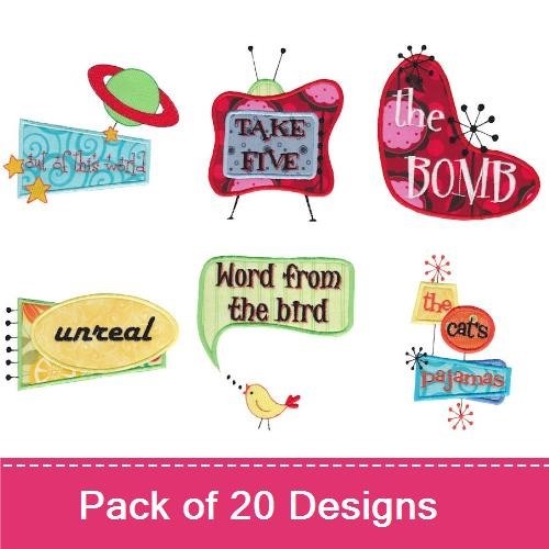Retro Slang Applique