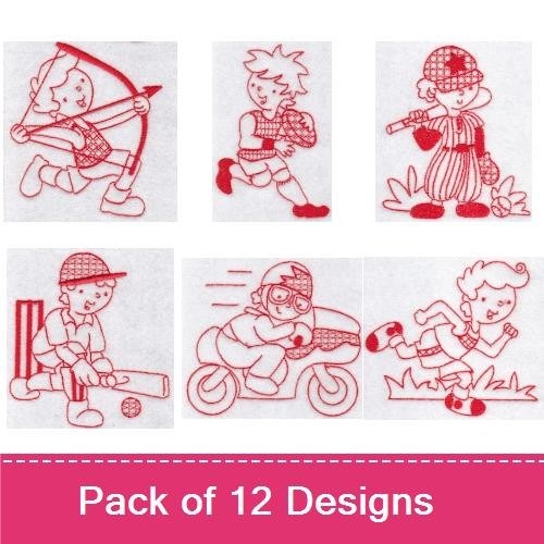 Sporty Boys Redwork Too
