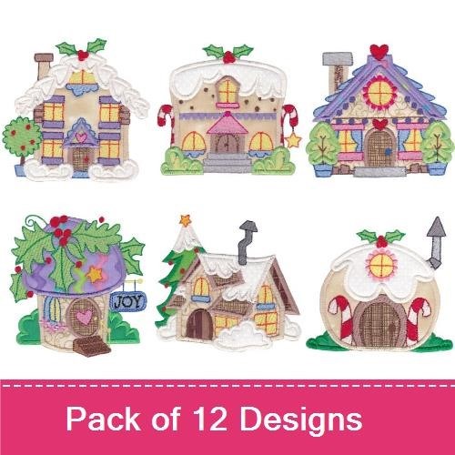 Christmas Village Applique