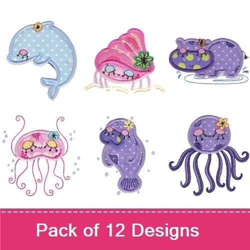 Decorative Sea Creatures Applique