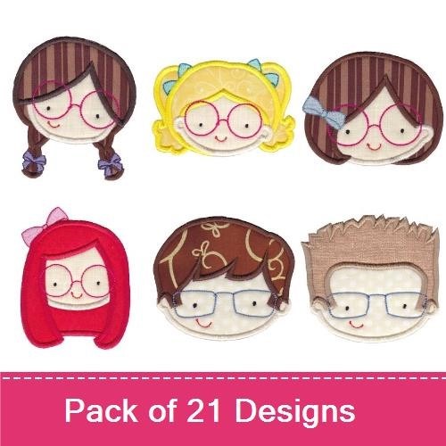See You Faces Applique