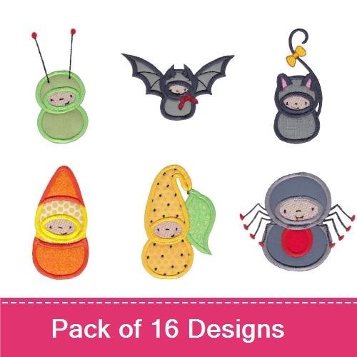 Halloween Wobbles Applique