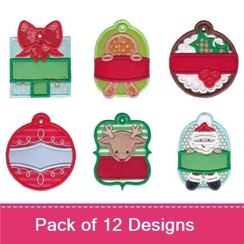 Christmas Tags Applique