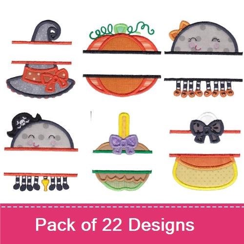 Split Halloween Applique