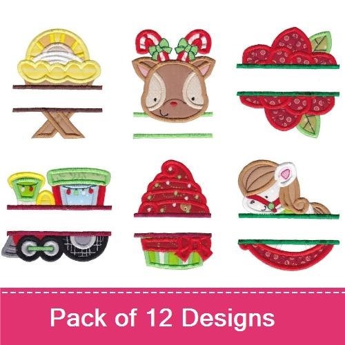 Split Christmas Applique Too