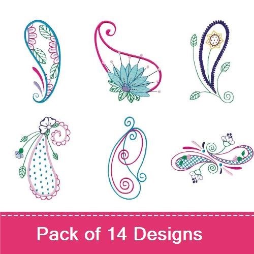 Mehndi Paisley 5x7 6x10