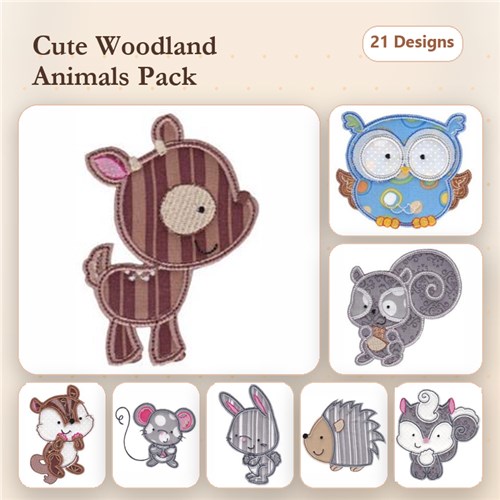 Forest Animals Applique