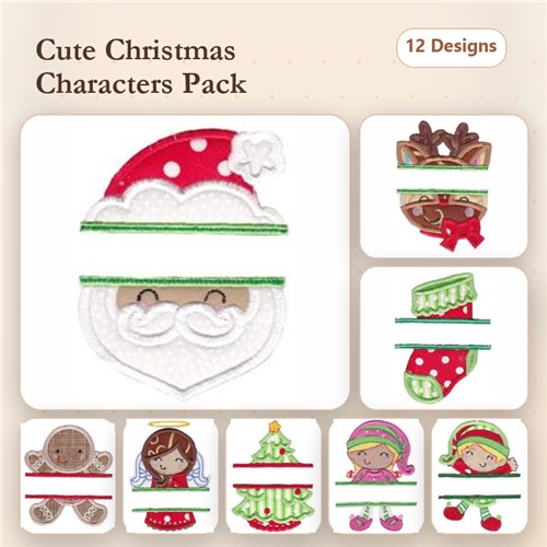 Split Christmas Applique