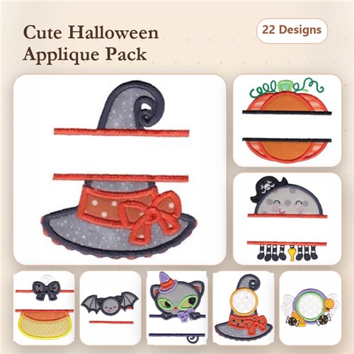 Split Halloween Applique