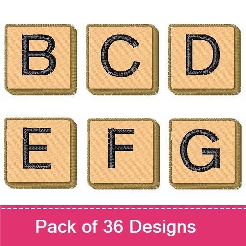 Alphabet and Numbers Embroidery Bundle – Number 0, Number 1, Number 2, Letter A & More (36 Designs)