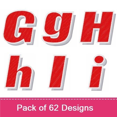 3D Red Numbers and Letters Embroidery Bundle – 0, 1, 2, 3, 4, 5, 6, A & More (62 Designs)