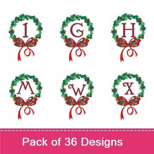 Christmas Wreath Font