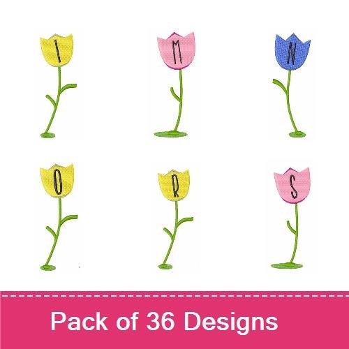 Tulip Flower Font