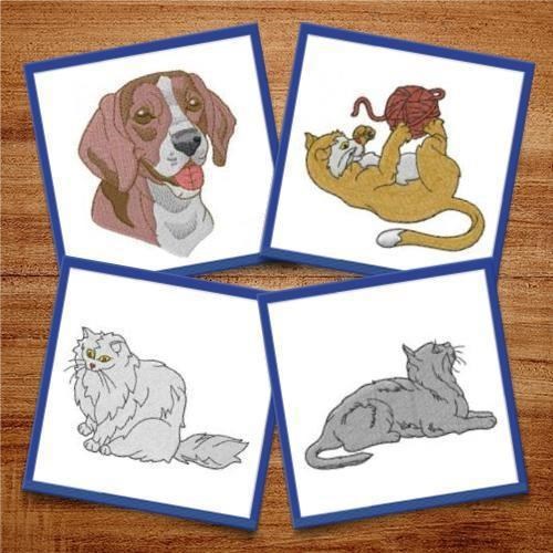 Beagle & Cat Embroidery Bundle – Pet Lovers Designs