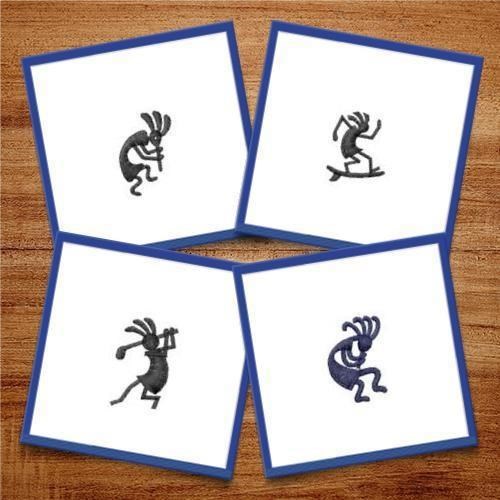 Kokopelli Figures Embroidery Designs Bundle – Musician, Dancer, Skater & More (15 Designs)