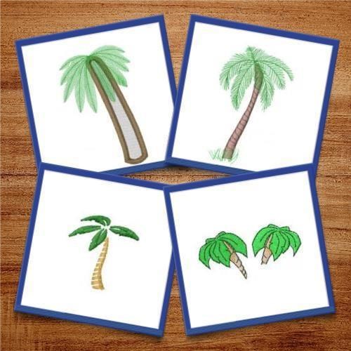 Tropical Palm Trees & Toucan Bird Embroidery Designs Bundle – Cafe Sign, Hurricane Bird, Ornate Bird & More (11 Designs)