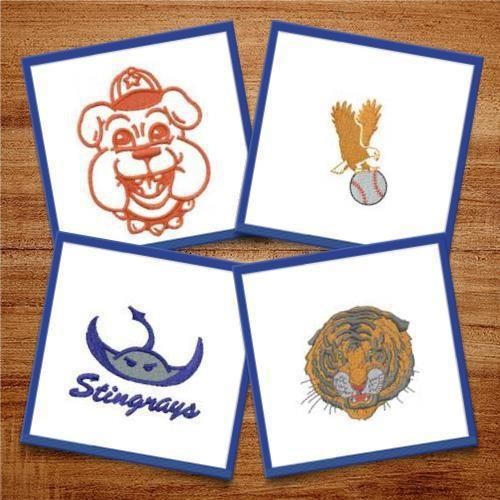 Bulldog, Eagle & Tiger Embroidery Bundle – Sports and Wildlife Themes