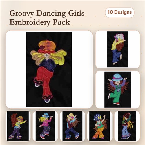 Applique Dancing Sunbonnets