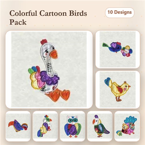 Applique Patchwork Birds