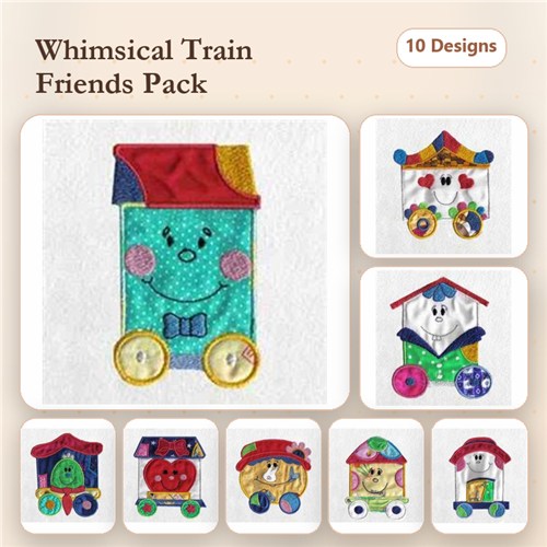 Applique Patchwork Train