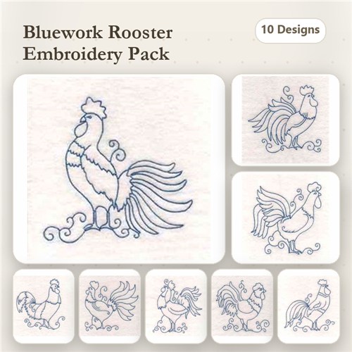 Bluework Roosters