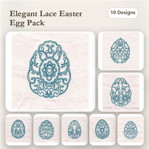 Decorative Redwork Easter Eggs Decorative Redwork Easter Eggs