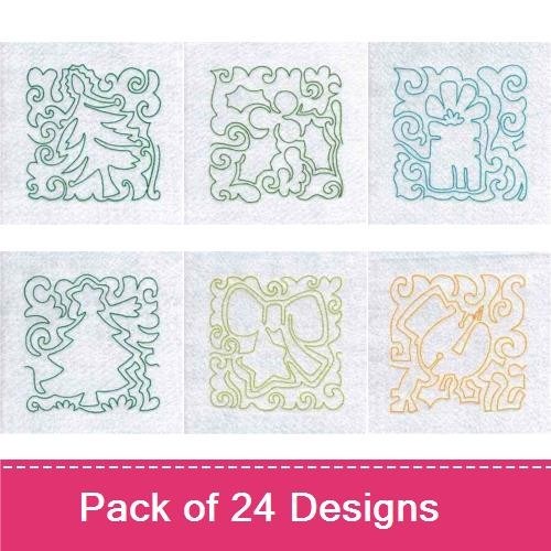 Lineart Christmas Blocks