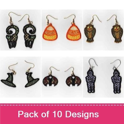Mylar Halloween Earrings