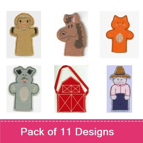 Animal Finger Puppets Embroidery Bundle – Fun & Playful (11 Designs)