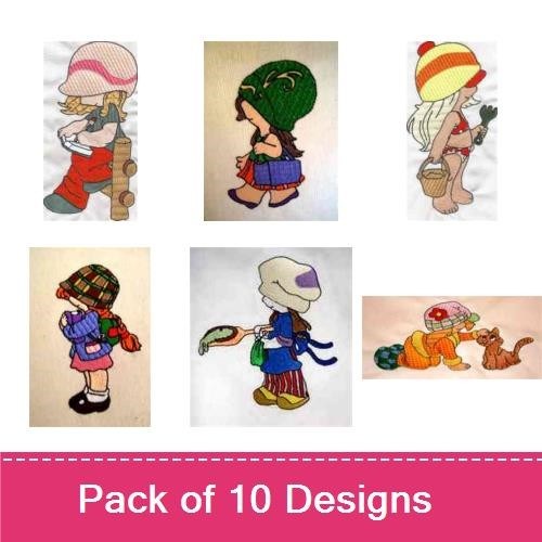 5x7 Sunbonnet Girls
