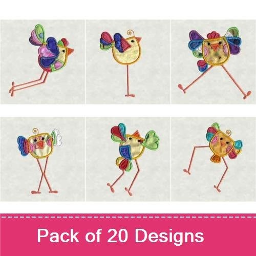 Patchy Applique Birds