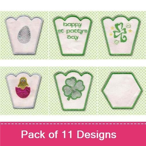 ITH Spring Holiday Celebration Embroidery Designs Bundle – Happy Easter, Four Leaf Clover, Rainbow & More (11 Designs)