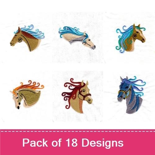 Swirly Horses
