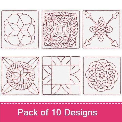 Trapunto Quilt Blocks 1