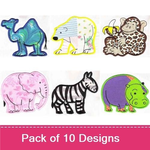 Zoo Animals Applique