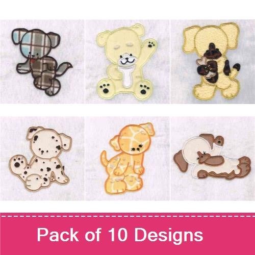 Puppy Embroidery Bundle – Adorable Dog Designs (10 Designs)