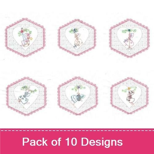 Heart of Elly Sunbonnet Quilt Blocks