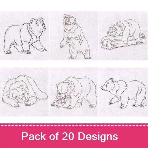Holiday Animal Embroidery Bundle – Santa Designs (10 Designs)