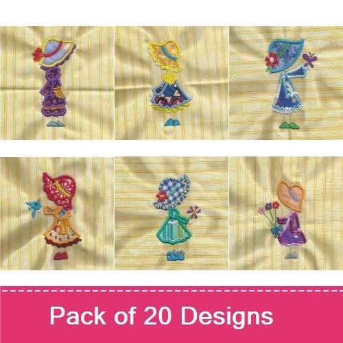 Spring Stick Applique Bonnets