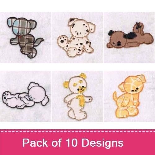 Puppy Embroidery Bundle – Cute Dog Designs (10 Designs)