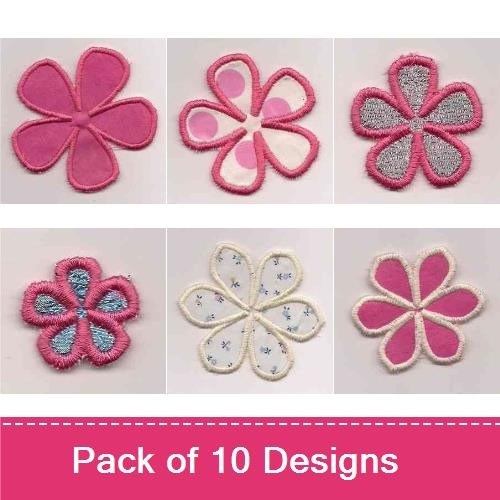 Applique Giraffes & Floral Embroidery Designs Bundle – Giraffe on Bicycle, Giraffe with Flower, & More (10 Designs)