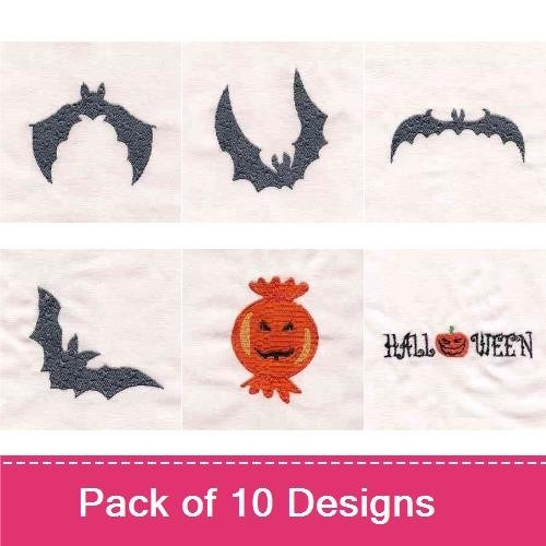 Halloween & Sports Characters Embroidery Designs Bundle – Blue Duck, Teddy Bear Golfer, Trick or Treat & More (10 Designs)