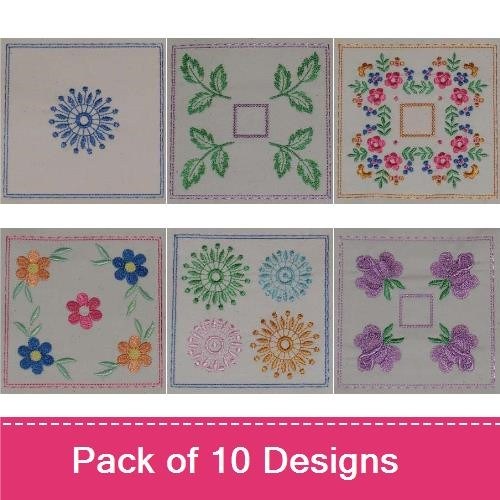 Holiday Floral and Monogram Embroidery Bundle – Monogram with Holly, Floral Ornament & More (10 Designs)