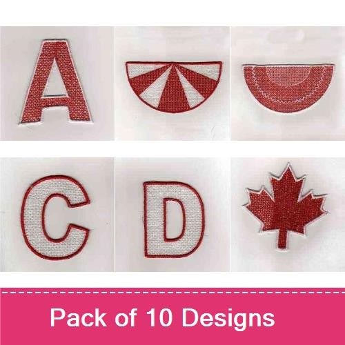 Applique Eclectic Fun Embroidery Designs Bundle – Pink Stiletto Boot, Nail Polish, Parrot & More (10 Designs)
