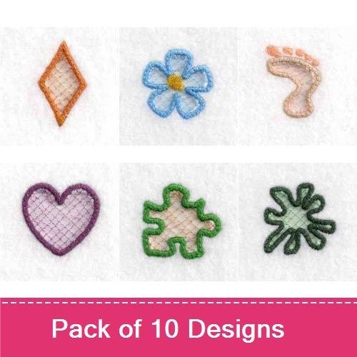 Vintage Children Embroidery Designs Bundle – Girl with Kite, Sunbonnet Kid with Cane, Flower Motif & More (10 Designs)