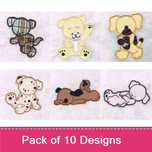 Plush Puppy Embroidery Bundle – Adorable Dog Designs (10 Designs)