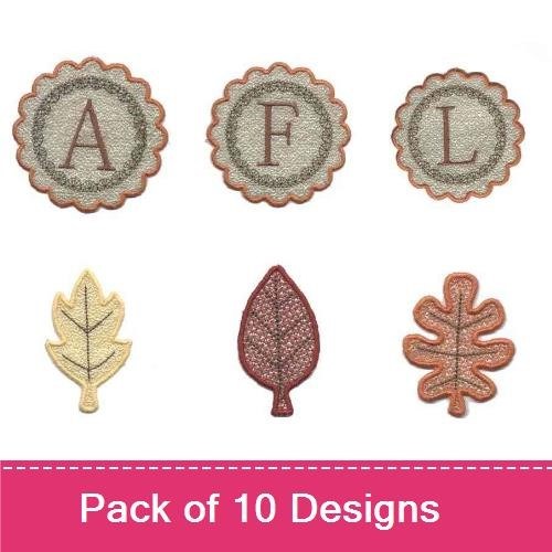 Cute Critters & Monograms Embroidery Designs Bundle – Ladybug, Happy Caterpillar, Lion & More (10 Designs)