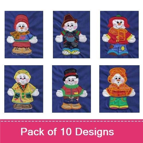 Applique Dress Up Snowman