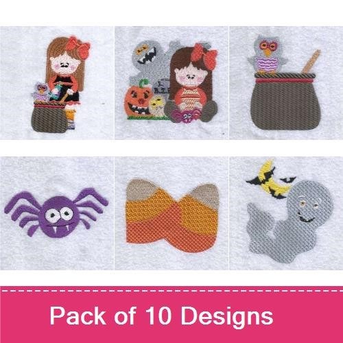 Festive Holiday Characters Embroidery Designs Bundle – Child with Christmas Tree, Santa with Gift, Girl with Christmas Ornament & More (10 Designs)
