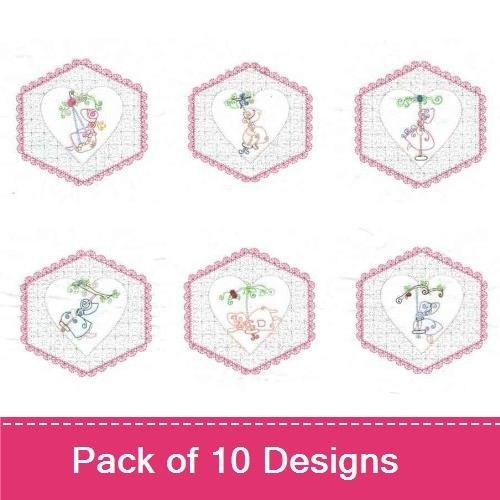 Heart of Elly Sunbonnet Quilt Blocks